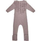 Ruffle Chest Long Sleeve Footie