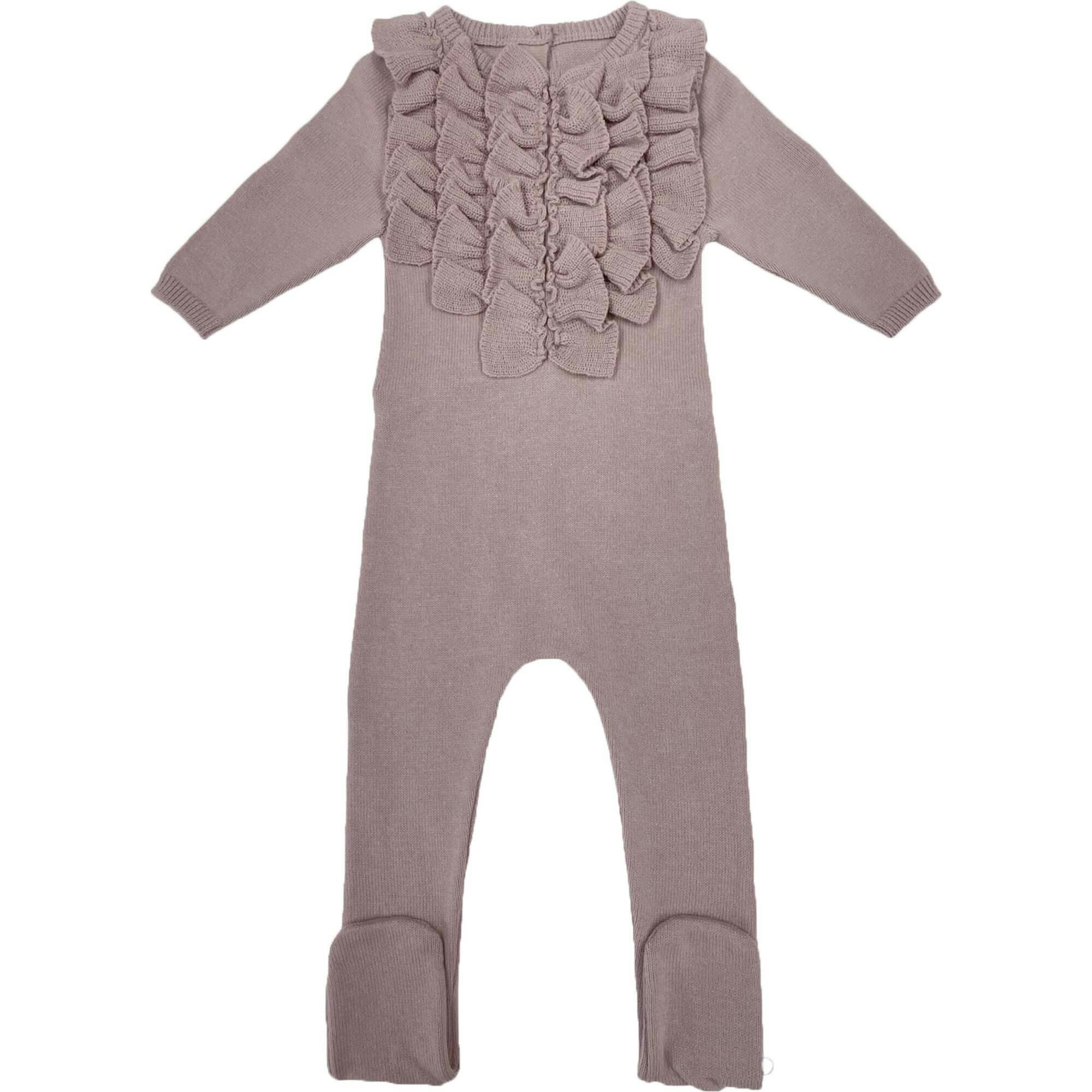 Ruffle Chest Long Sleeve Footie