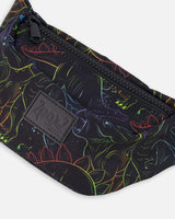 Fanny Pack Black Dinosaur Print