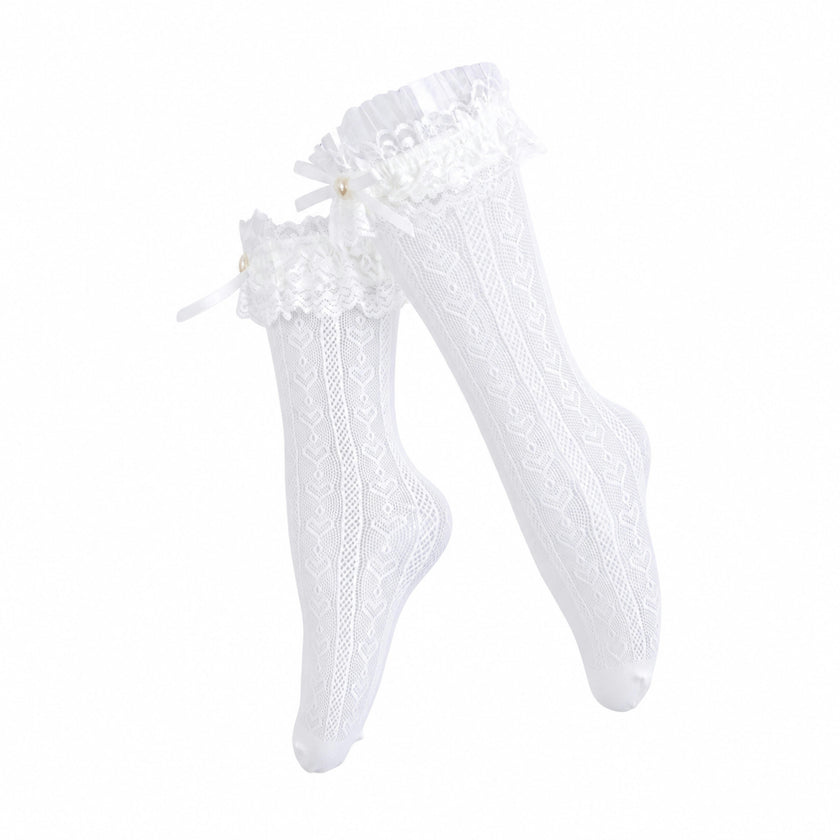 Heart Lace Ribbon Socks