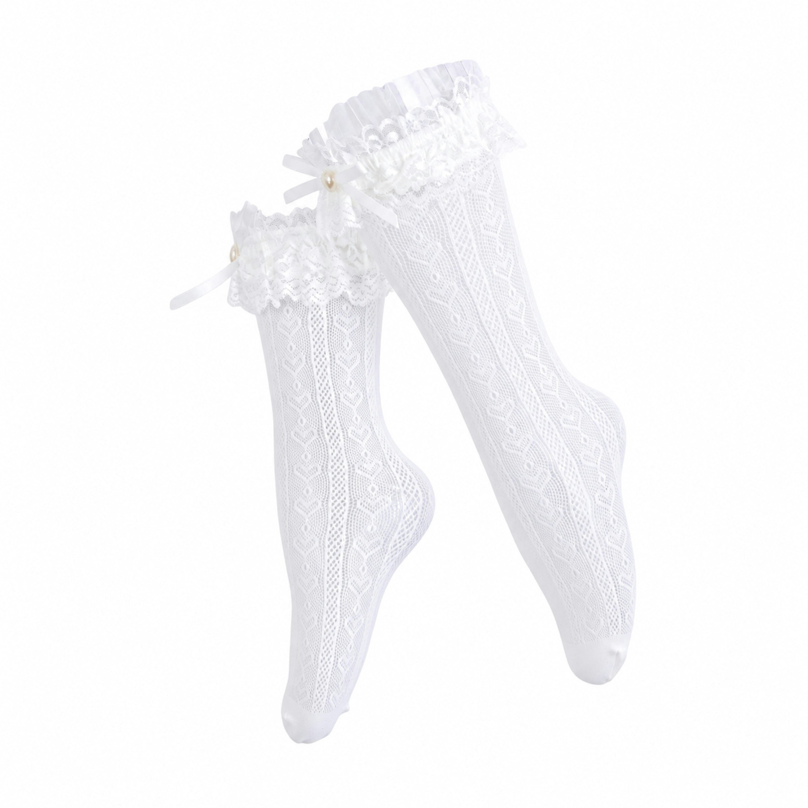 Heart Lace Ribbon Socks