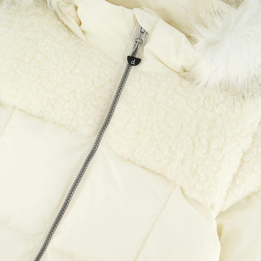 Long Winter Puffer Coat Off-White