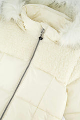 Long Winter Puffer Coat Off-White