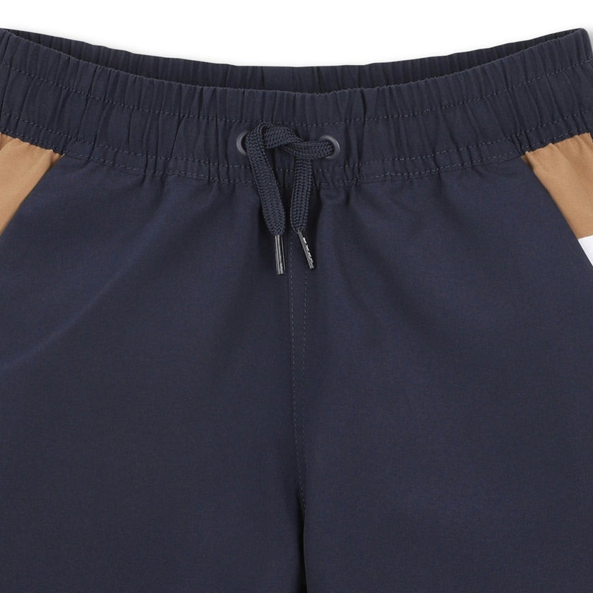 Navy Color-Block Swimshorts