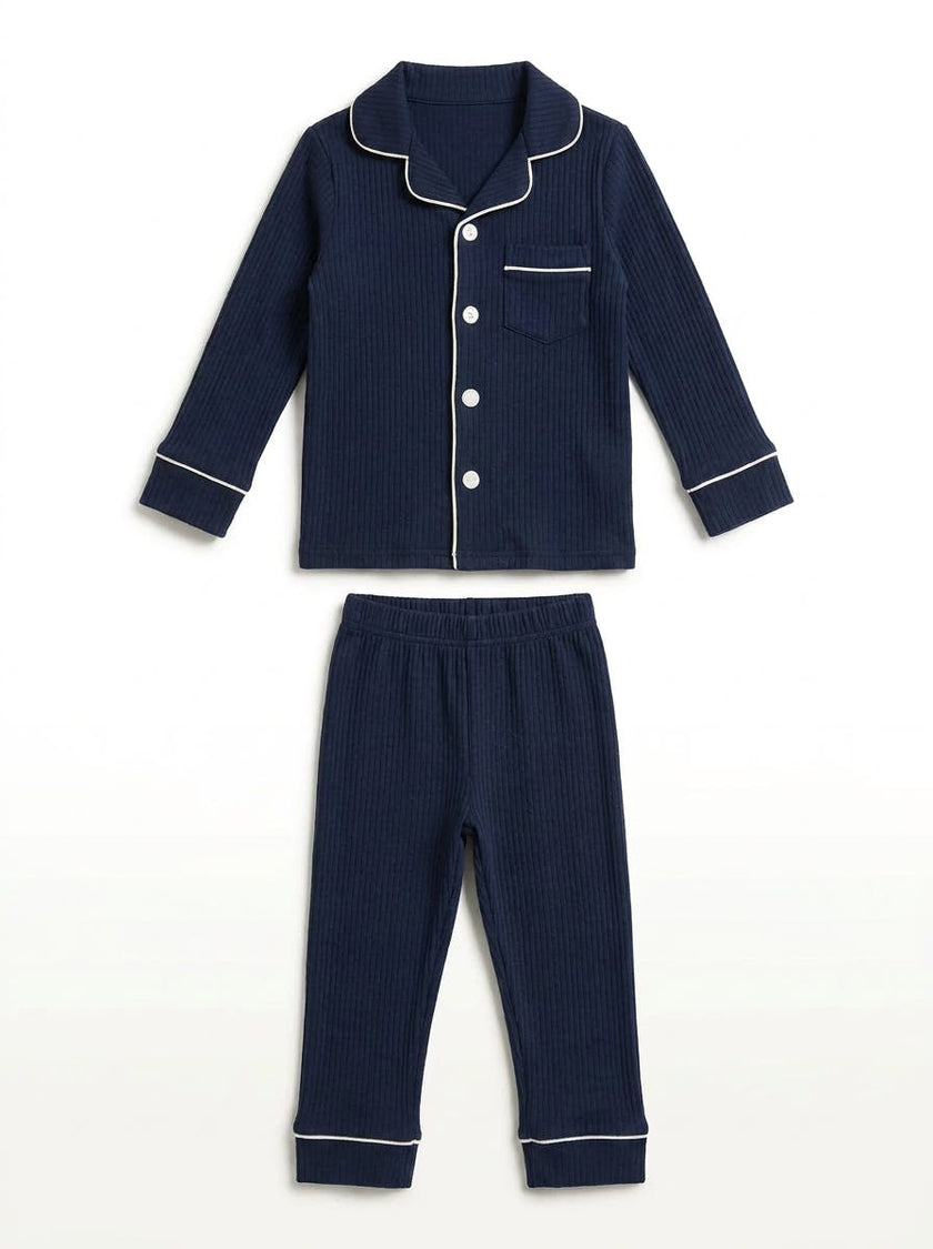 Year-Round Button down Ribbed Pjs