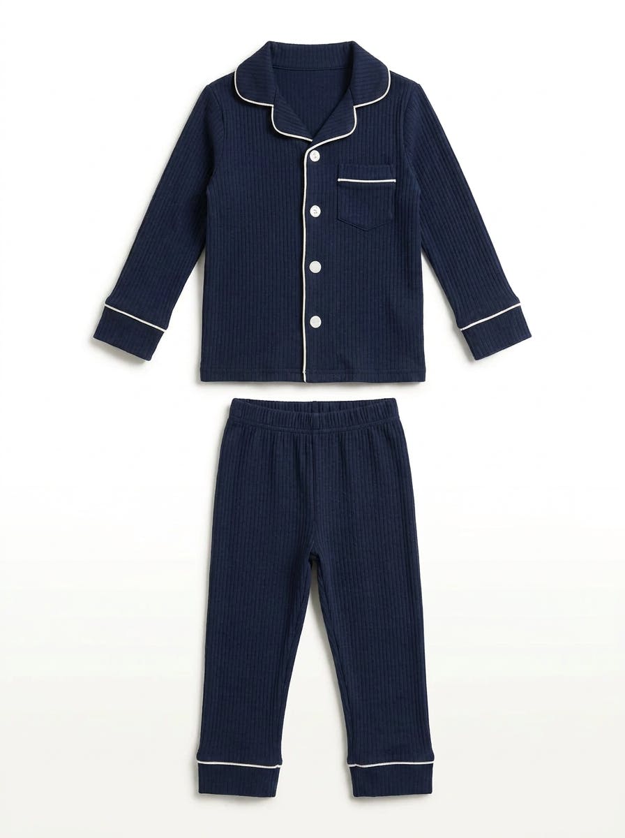 Year-Round Button down Ribbed Pjs