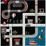Carousel Kids Atlas Rug, Black