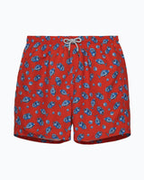 Mens Daddy & Me Swimshorts in Red Fish