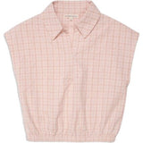 Organic Summer Top in Pink Plaid