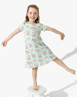 Petals & Posies Bamboo Girls' Short Sleeve Dress