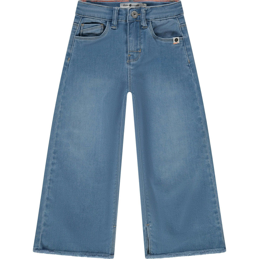 Classic Wide Leg Denim Pants