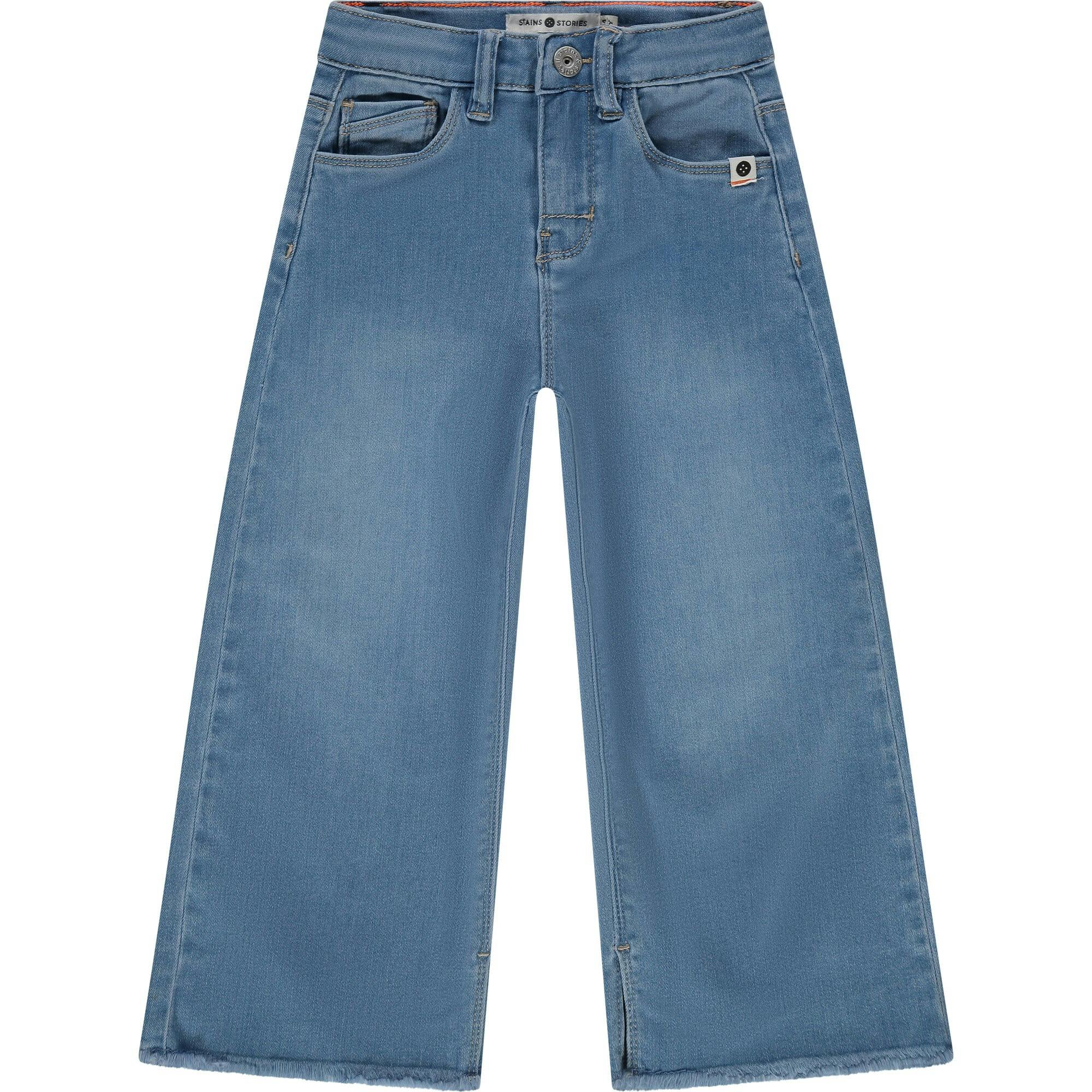 Classic Wide Leg Denim Pants