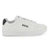White Low-Top Leather Sneakers