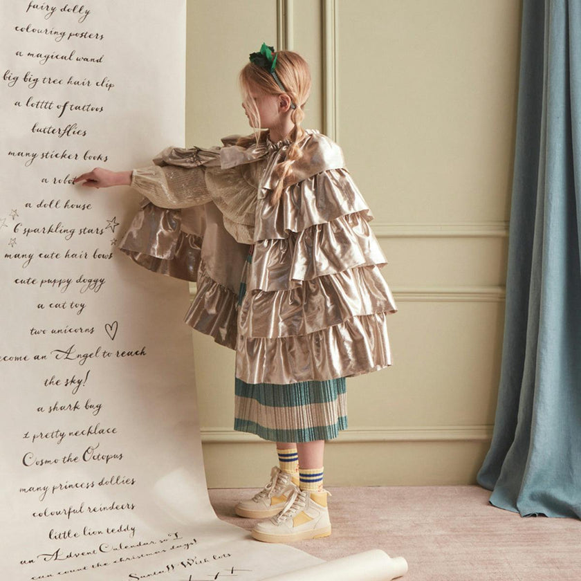 Gold Ruffle Cape