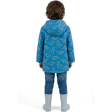 Boys Allover Print Raincoat | Blue Dino