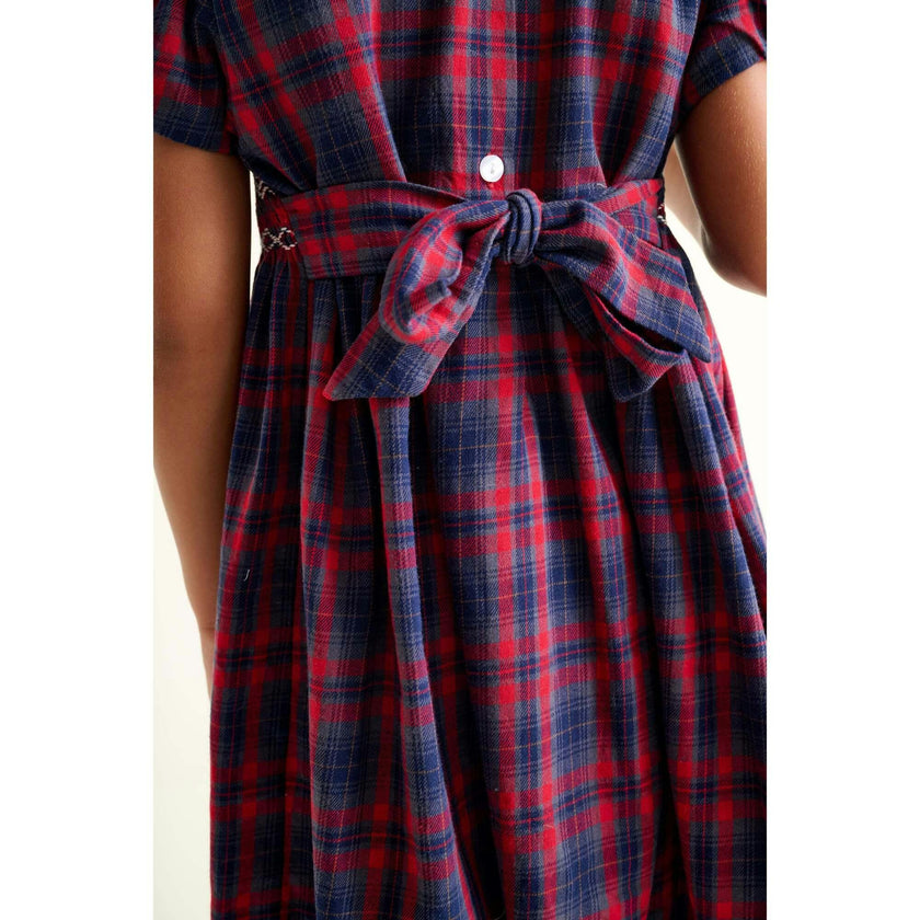 Smocked Girls Dress Kelly