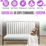6” Crib & Toddler Bed Mattress – Made in USA – CertiPUR & OEKO-TEX Certified – Breathable Waterproof Washable Removable Soft Cover – Dual Sided Pink