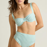 women's tamarin stripe cup bikini top