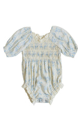 Baby Roselyn Romper in Ivory Porcelain Fleur