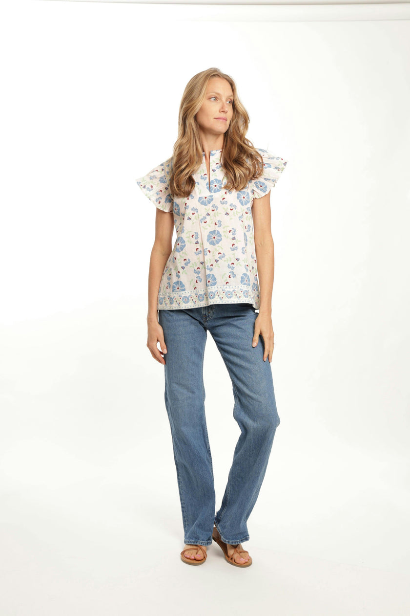 Marion Top in Pastel Cream