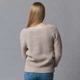 Organic Boatneck Cable Sweater