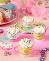 Tea Party Cupcake Wrappers - 24 pc tea cup set