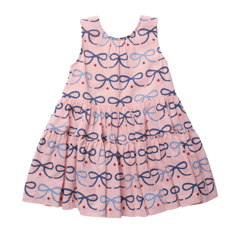 Girls Eloise Dress - Pink Bows