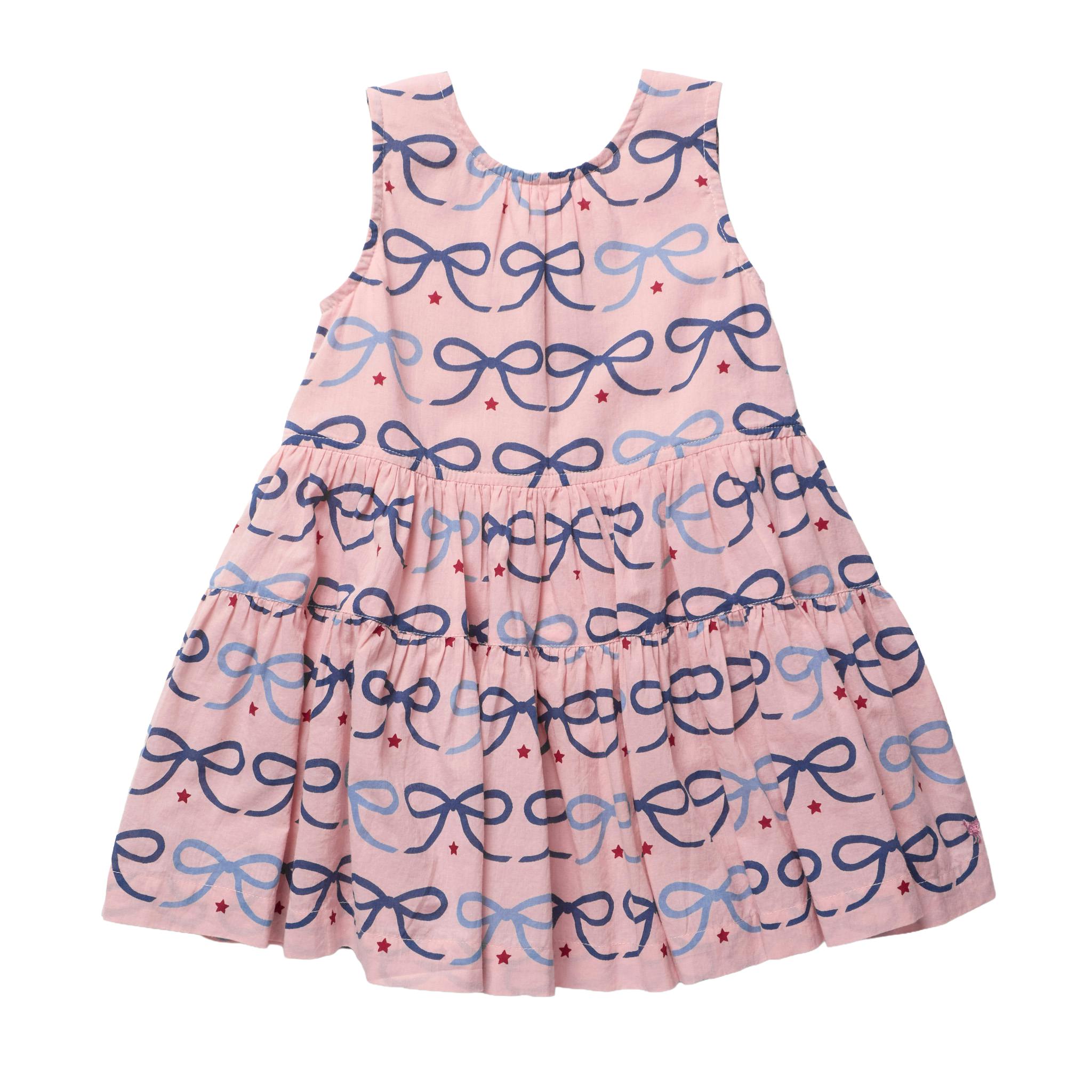 Girls Eloise Dress - Pink Bows