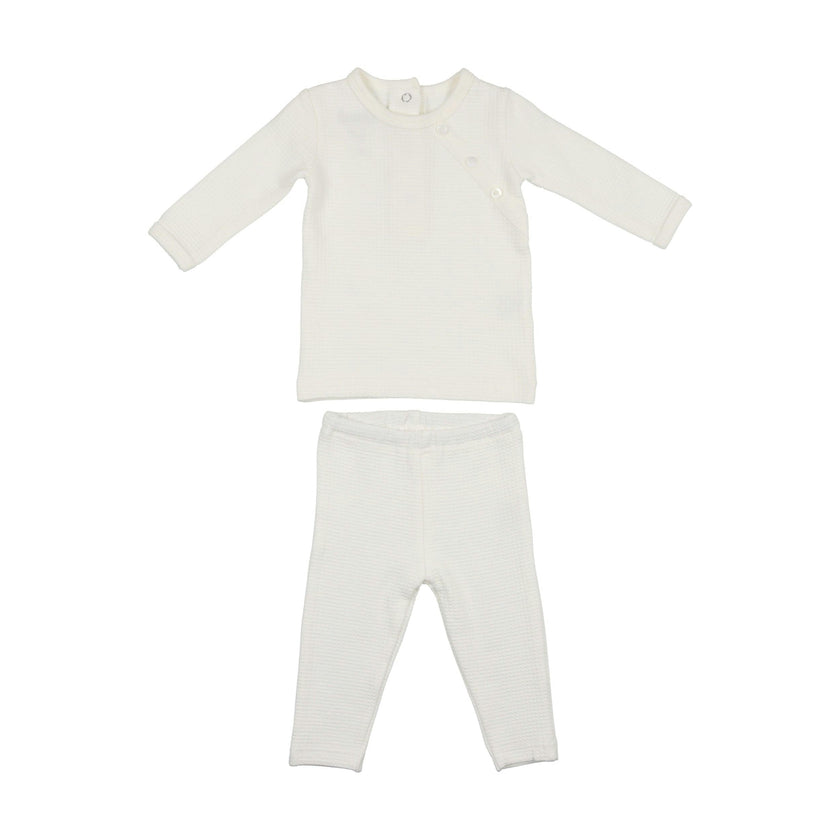Boys Quilted Waffle 2-Piece Loungewear Set