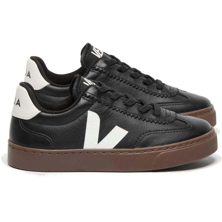 VEJA Volley Leather Sneakers - Black Bark