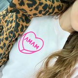 Women's Luv Letters Mama Sweatshirt, Pink