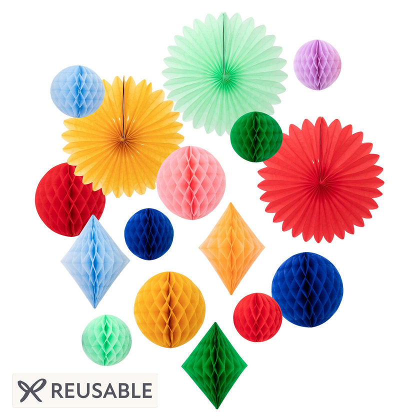Rainbow Honeycomb Decoration Kit