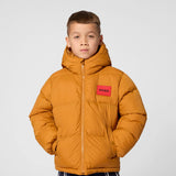 Sudan Brown Hooded Padded Jacket