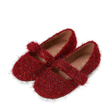 Mia Lurex Velvet Bow Detail Shoes