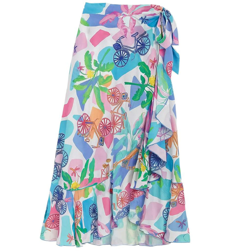 Women's Wrap Skirt - Puerto Viejo Print