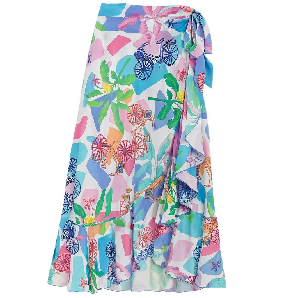 Women's Wrap Skirt - Puerto Viejo Print