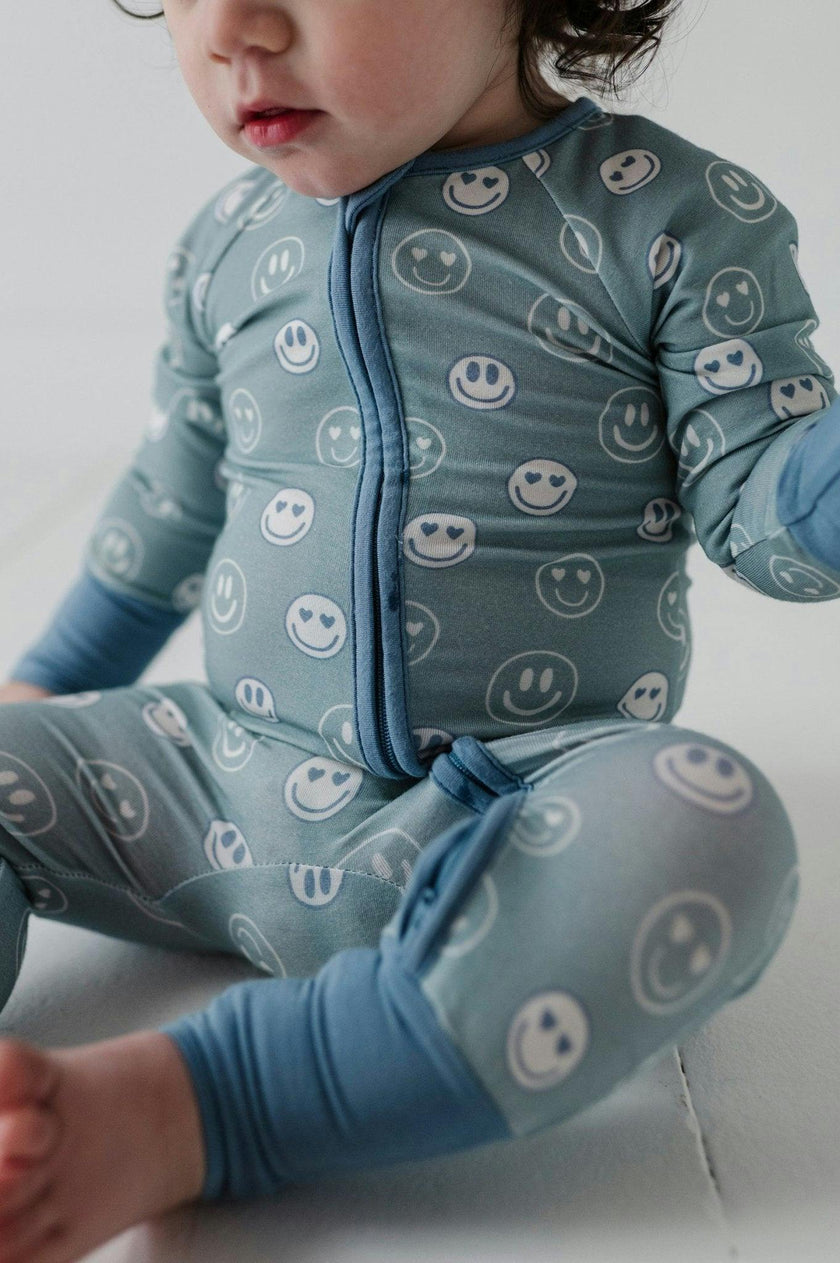 Baby Boy Long Sleeve Zip Romper