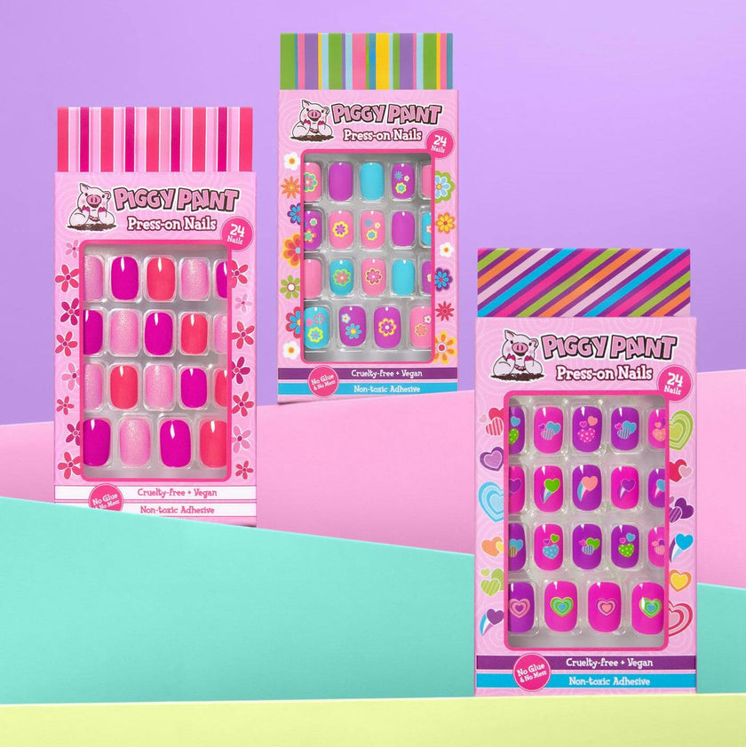 Piggy Press-on Nails Party 3-pack