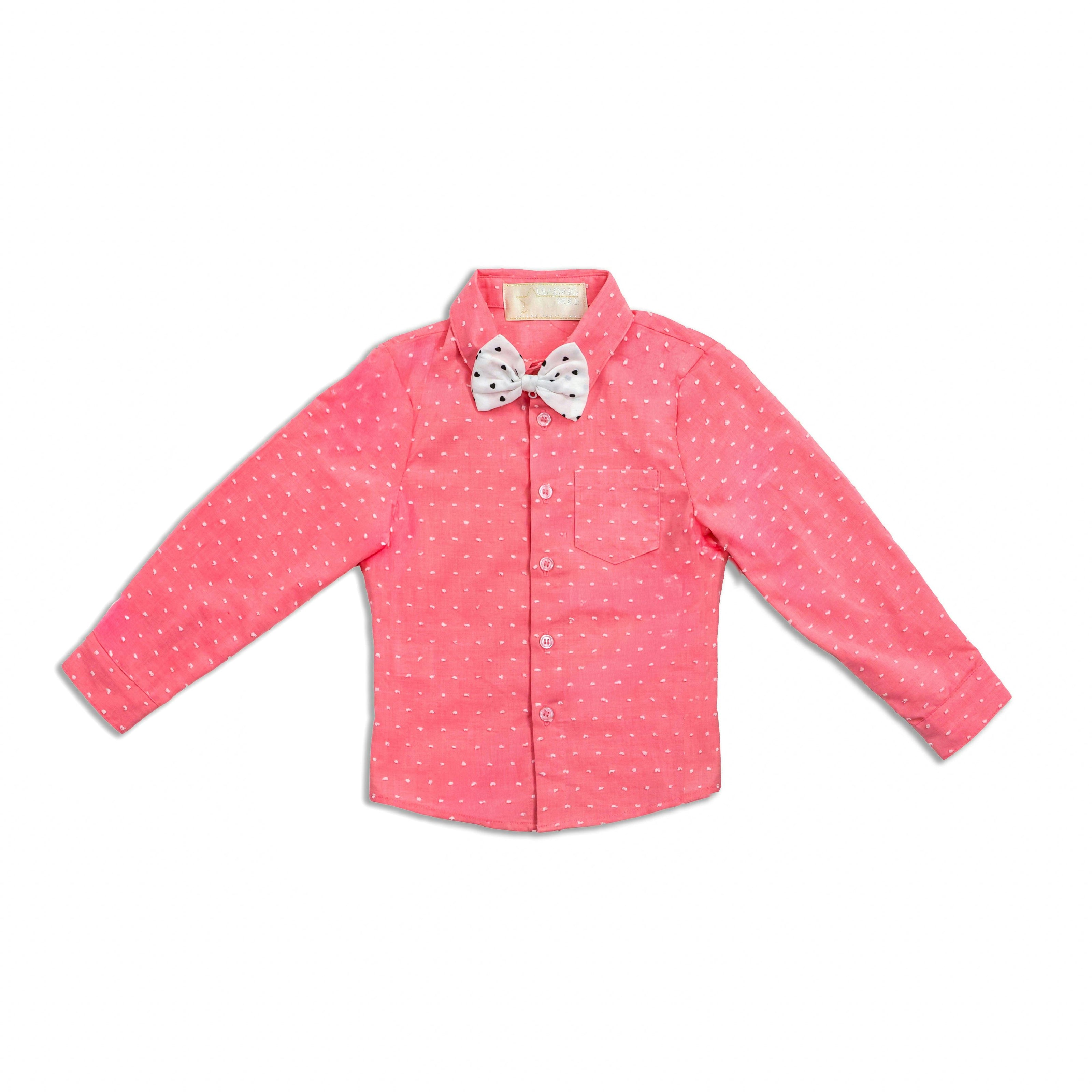 Jr Star Heartbreaker Pink Child Shirt with Bow Tie