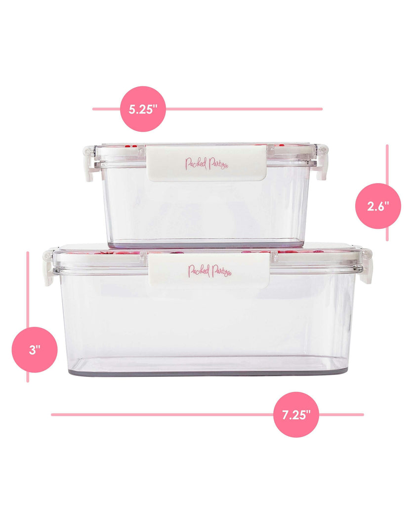 Packed Party Sweet Tart Confetti 2-Piece Food Storage Set