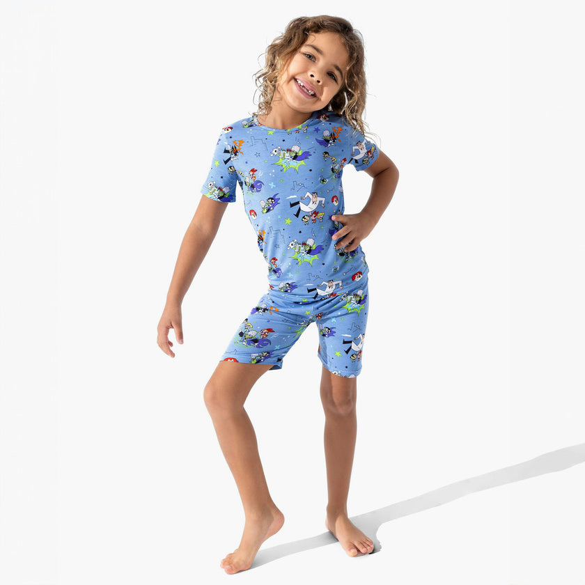 Powerpuff Girls Mojo Jojo Showdown Bamboo Kids Pajama Short Set