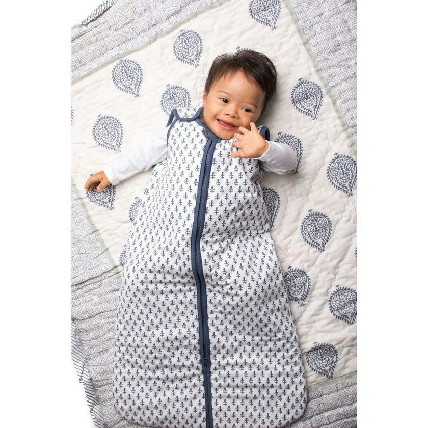 Block-Printed Cotton Crib Quilt