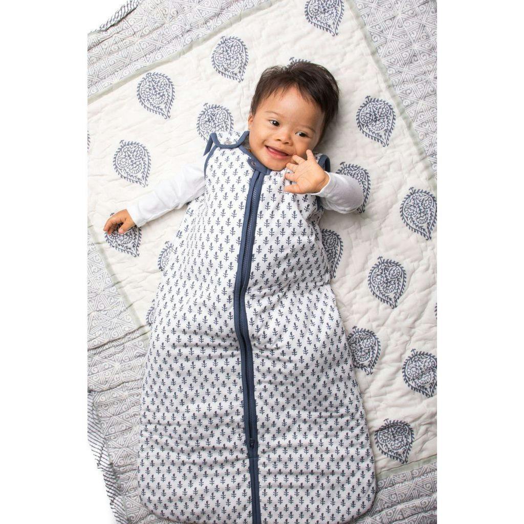 Block-Printed Cotton Crib Quilt