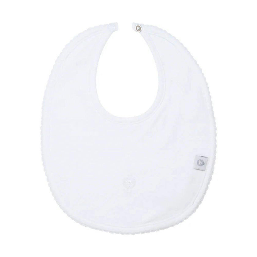 White Essential Pima Cotton Baby Bib