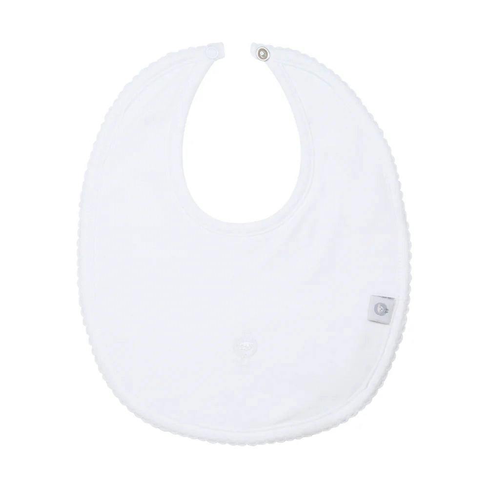 White Essential Pima Cotton Baby Bib