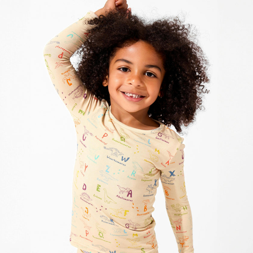 Dino ABC Bamboo Kids Pajamas