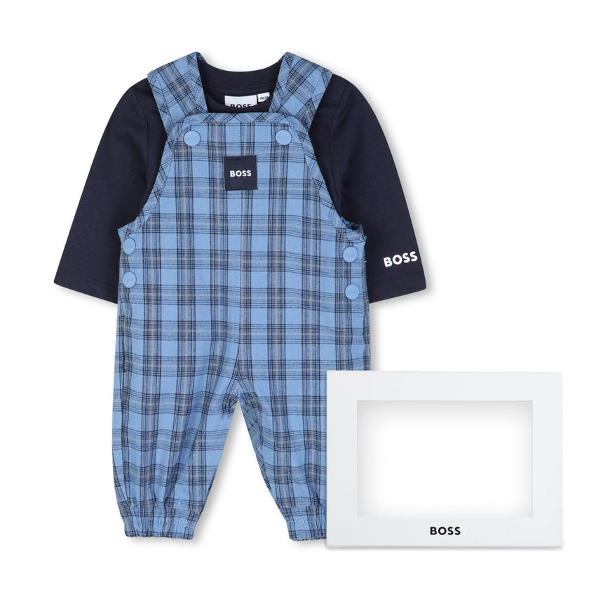 Blue Logo Baby Overall Set