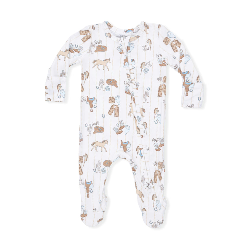 Cowboy Nursery - 2 Way Zipper Footie