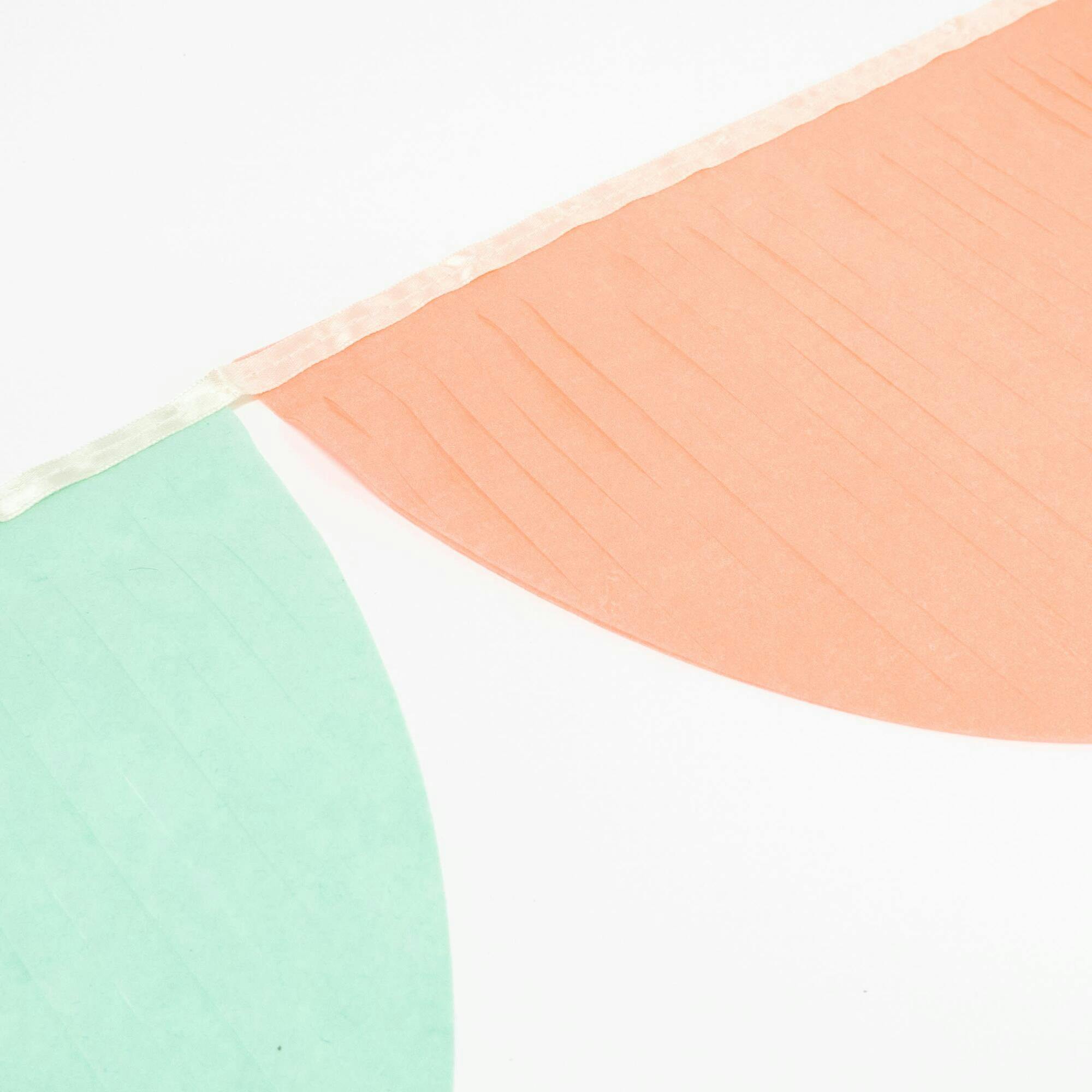 Rainbow Tissue Paper Scallop Garland Set