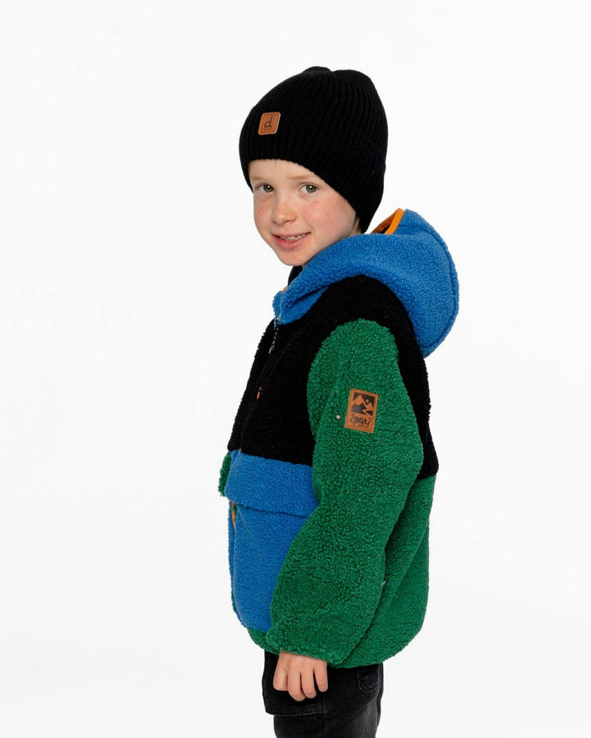 Sherpa Jacket Blue Colorblock